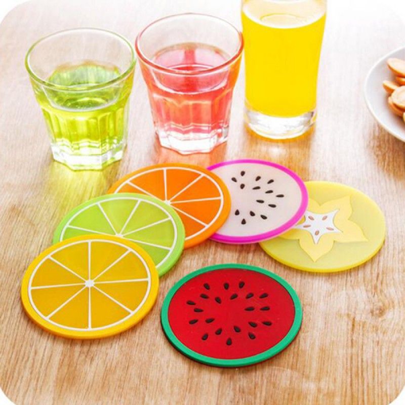 Wholesale Fruit Design 6 Piece Drink Coaster
