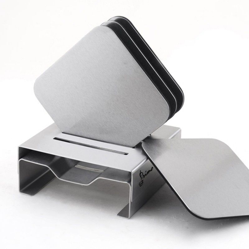 Wholesale Stainless Steel Square Coaster Set With Stand