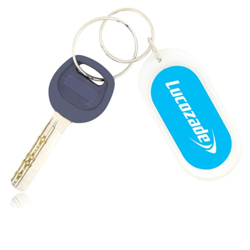 Wholesale Oblong Acrylic Plastic Keychain