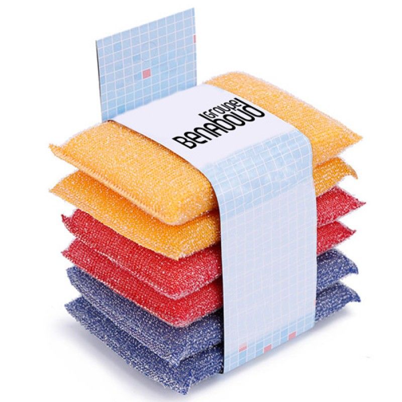 Wholesale Polyester 6 Pieces Magic Kitchen Cleaning Sponge