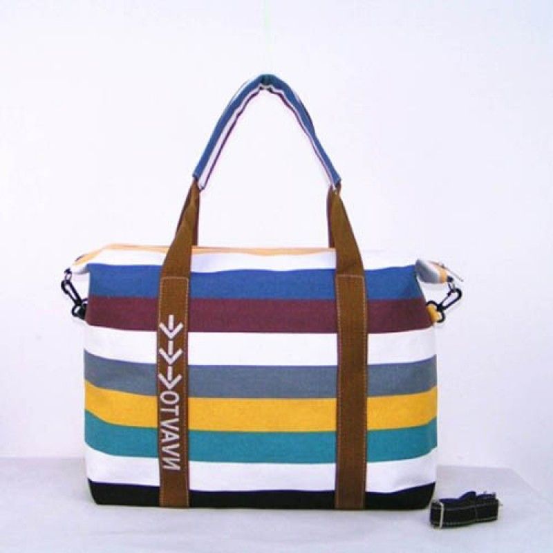 Wholesale Ladies Strip Tote Shopping Handbag