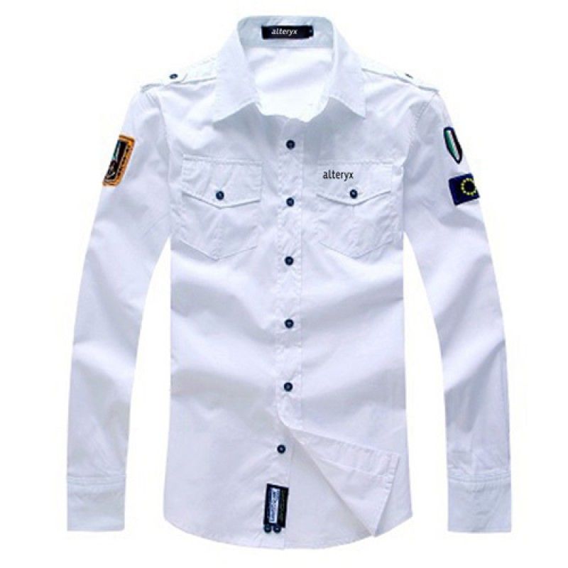 Wholesale Army Military Men Casual Cotton Shirt