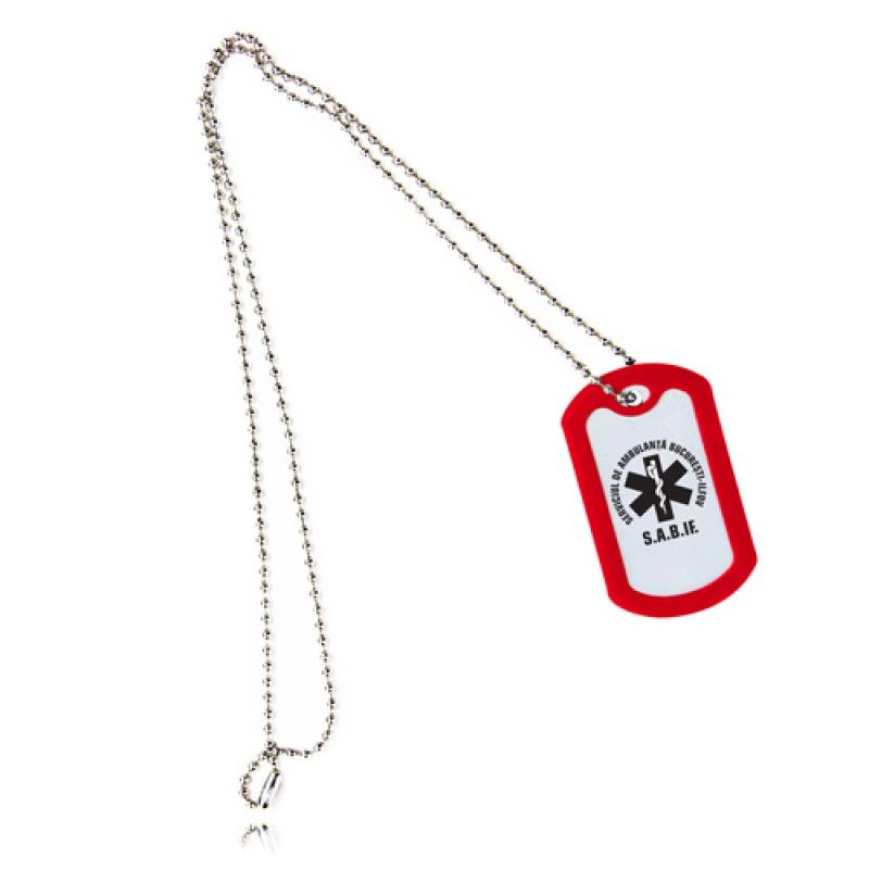 Wholesale Rectangle Dog Tag With Rubber Silencer