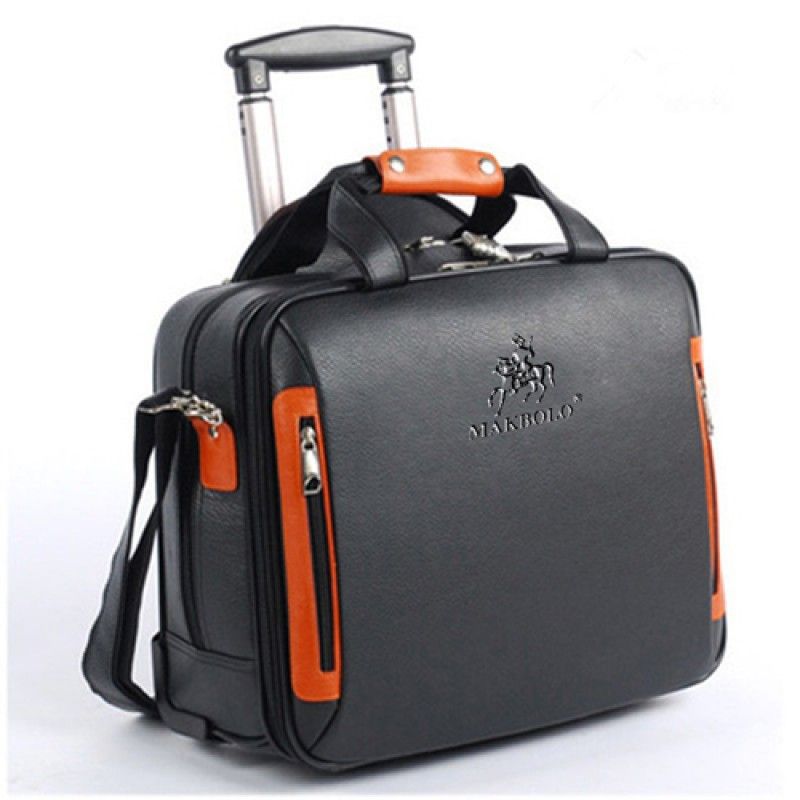 Wholesale Synthetic Cowhide Commercial Trolley Case