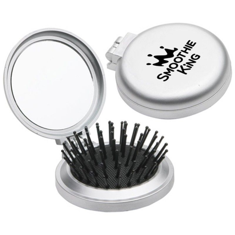 Wholesale Round Shape Travel Disk Brush and Mirror