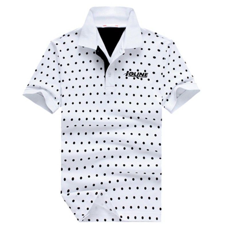 Wholesale Polka Dot Short Sleeve Polo Shirt