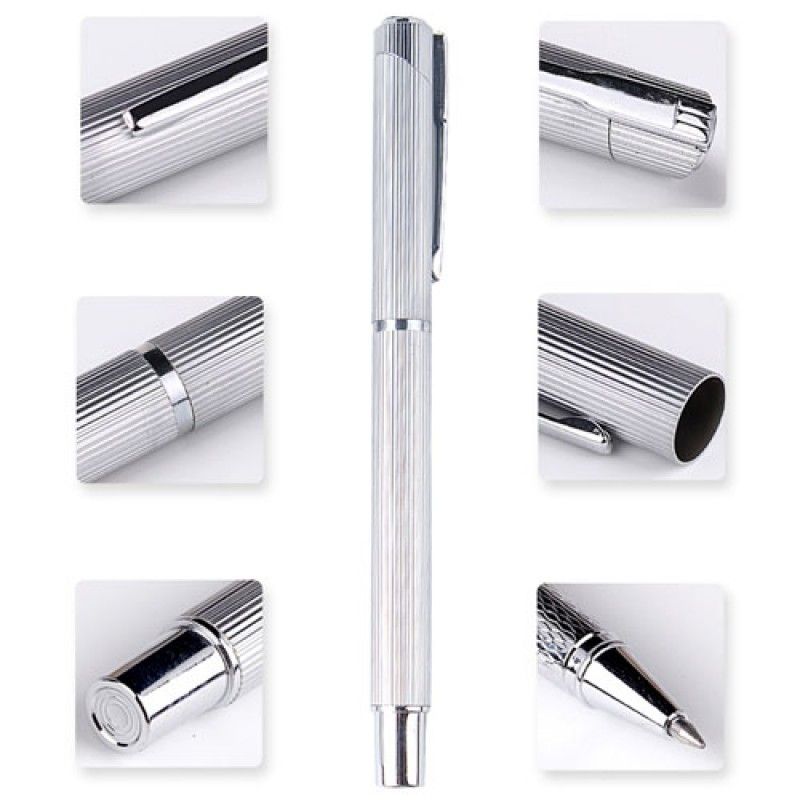 Wholesale Eco-friendly metallic striped roller ballpen