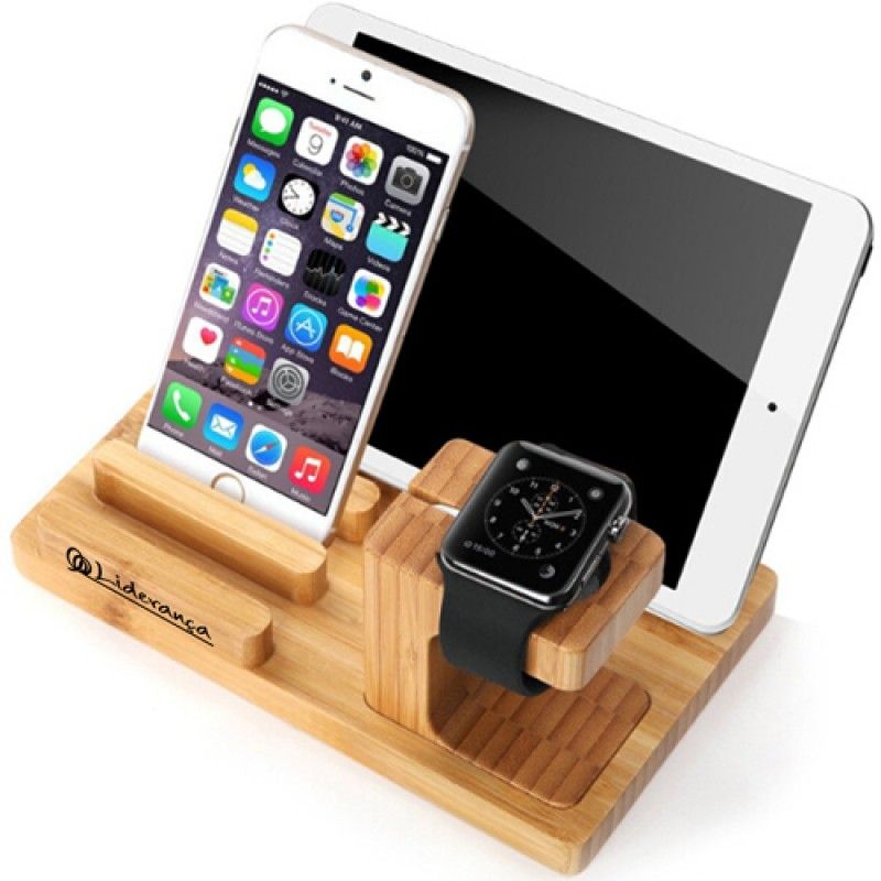 Wholesale Natural Bamboo Wood Charger Stand Holder