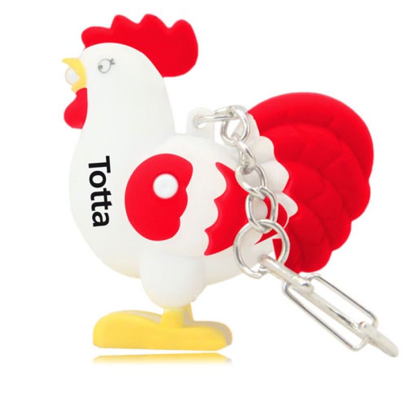 Wholesale Rooster Shaped Led Sound Keychain