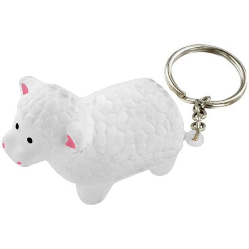 Wholesale Sheep Shaped Stress Ball Keychain