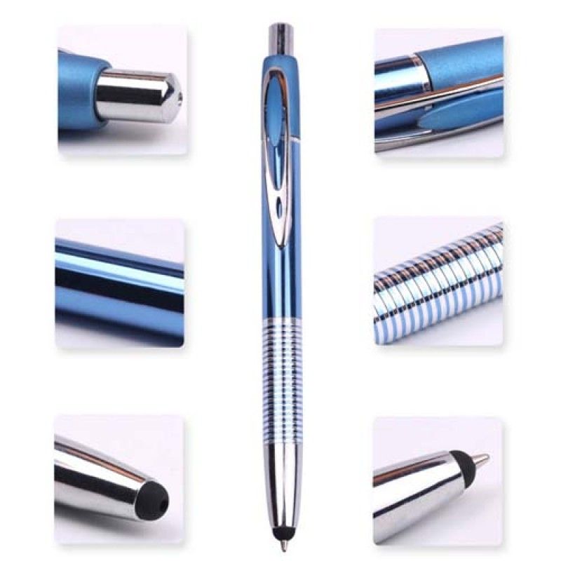 Wholesale Retractable metal embossed touch pen