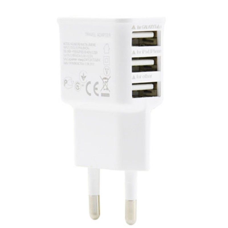 Wholesale 3 USB Ports EU Plug Wall Charger