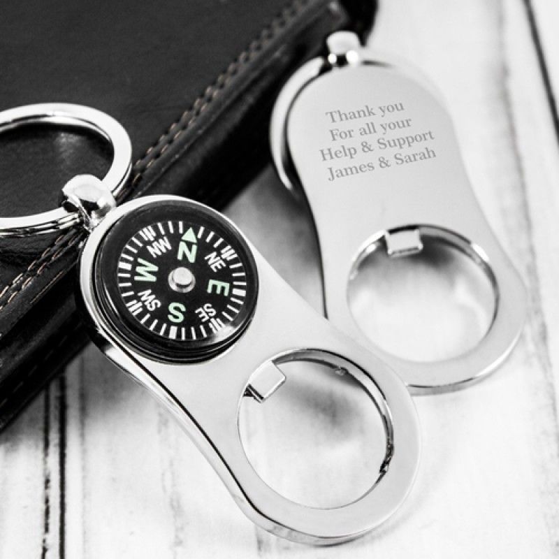 Wholesale Metal Bottle Opener Compass Keychain