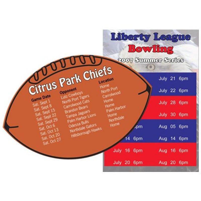 Wholesale Football Schedule & Rectangle Schedule Magnets-[BG-27138]