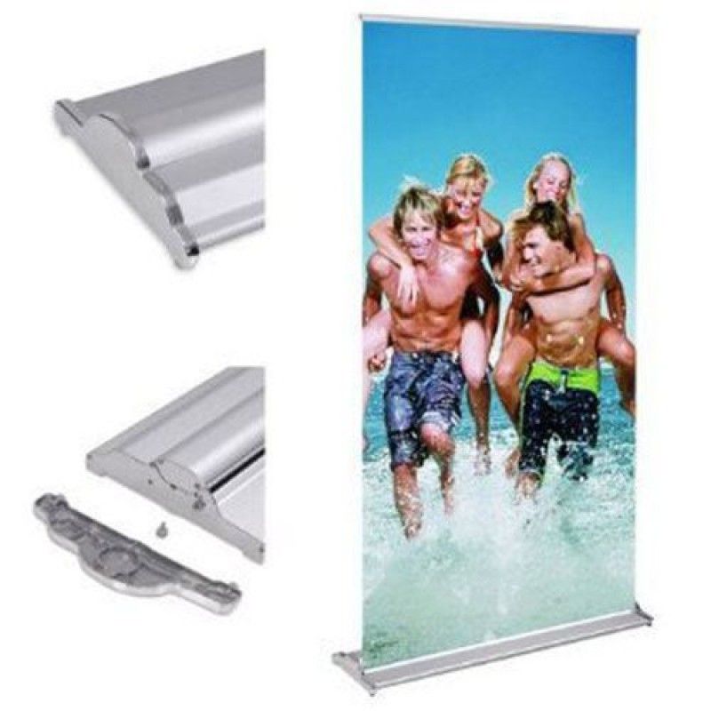 Wholesale Portable Aluminum Silver Roll Up Banner Stand