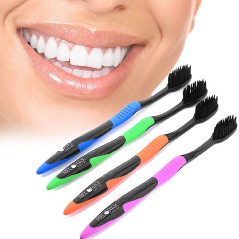 Wholesale Soft Bamboo Charcoal 4 Pieces Toothbrush