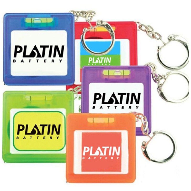 Wholesale Square Shape Tape Measure Level Keychain