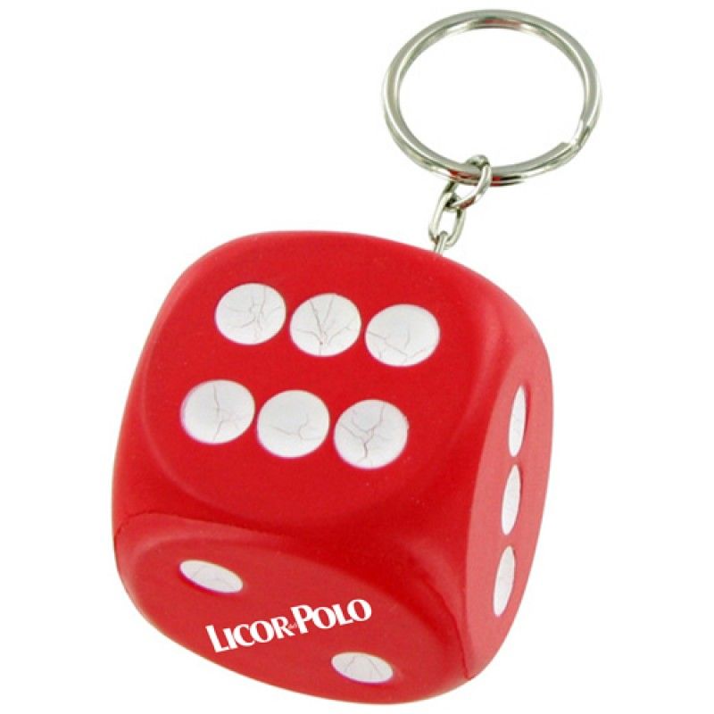 Wholesale Sports Dice Stress Ball Keychain