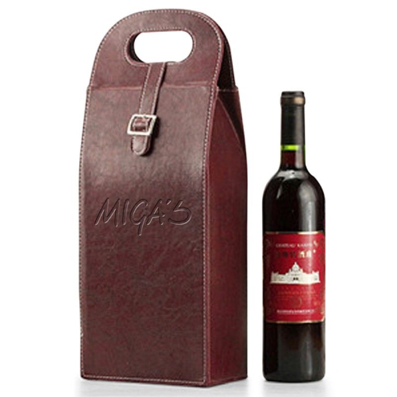 Wholesale Dual Leather Wine Carrying Tote