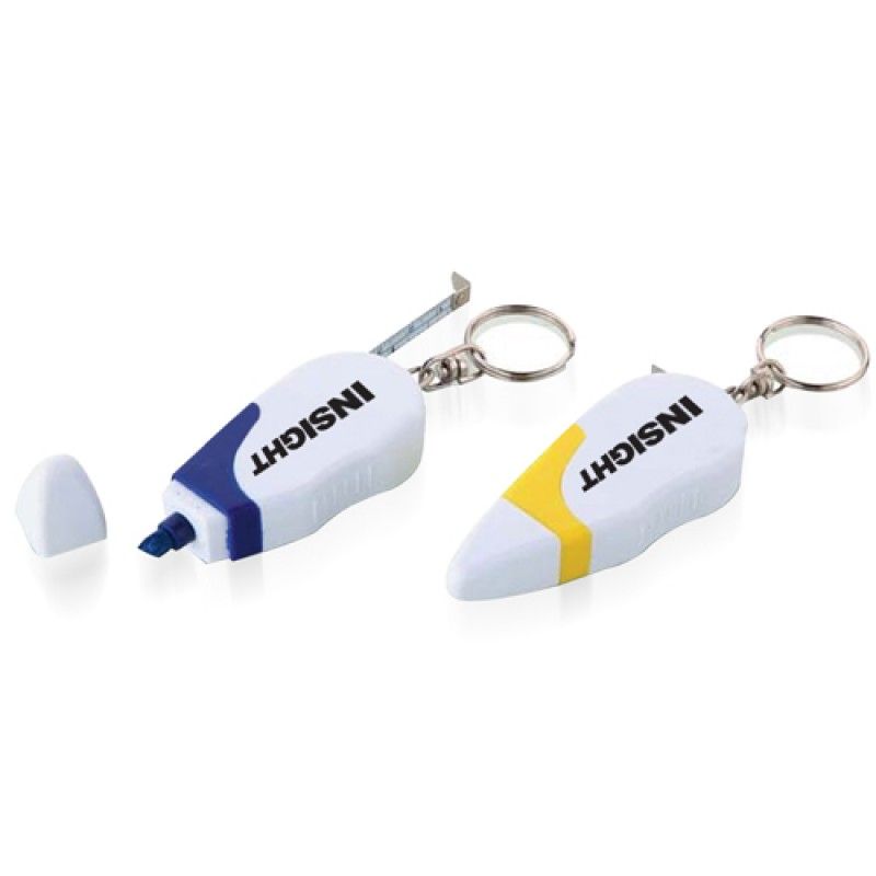 Wholesale Highlighter Keychain With Tape Measure