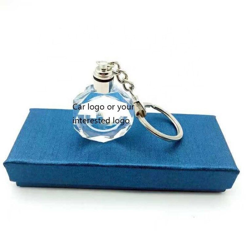 2022 selling promotion gift custom logo crystal led keychain