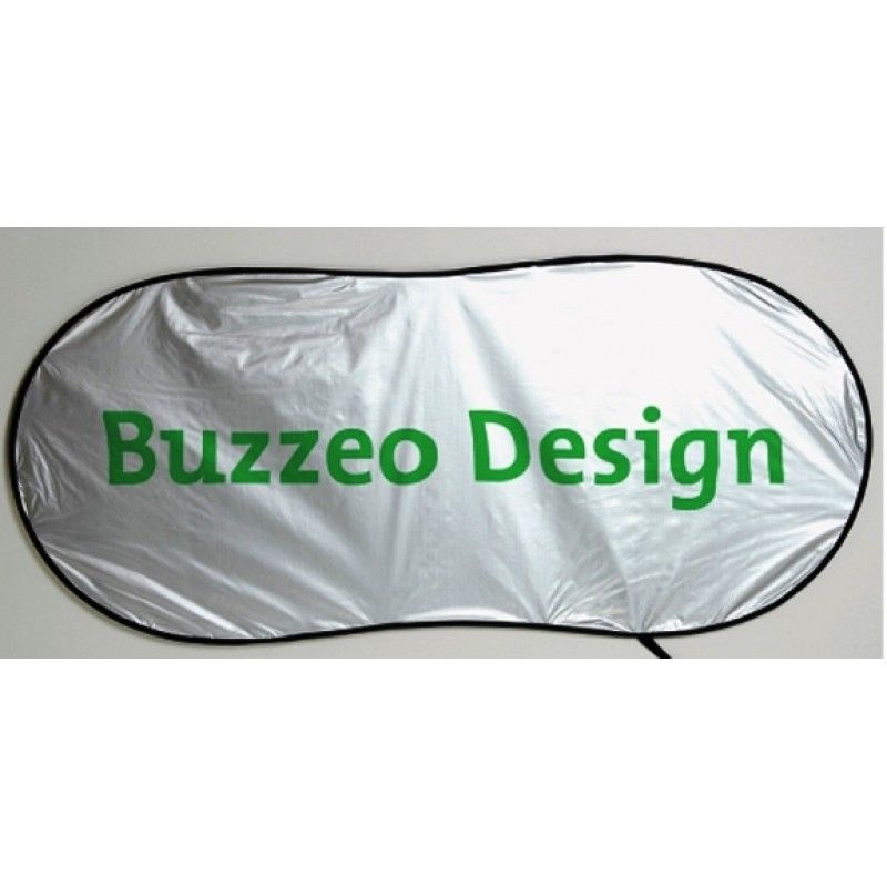 Nylon Single Panel Automobile Sun Shade With Elastic Strap (54"X30")