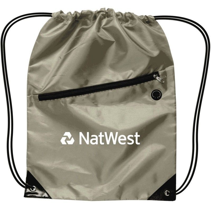 Drawstring Backpack W/ Zipper