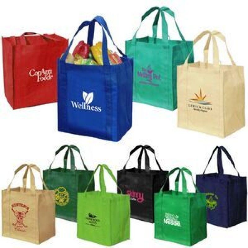 Reusable Solid Color Grocery Tote Bag