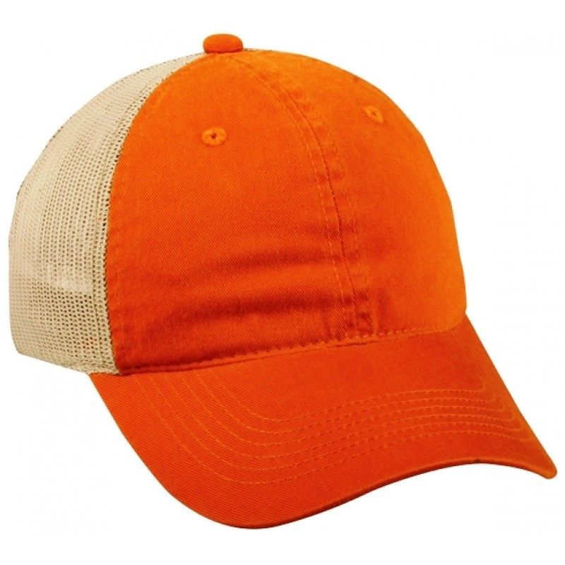 Heavy Garment Washed Cap With Mesh Back