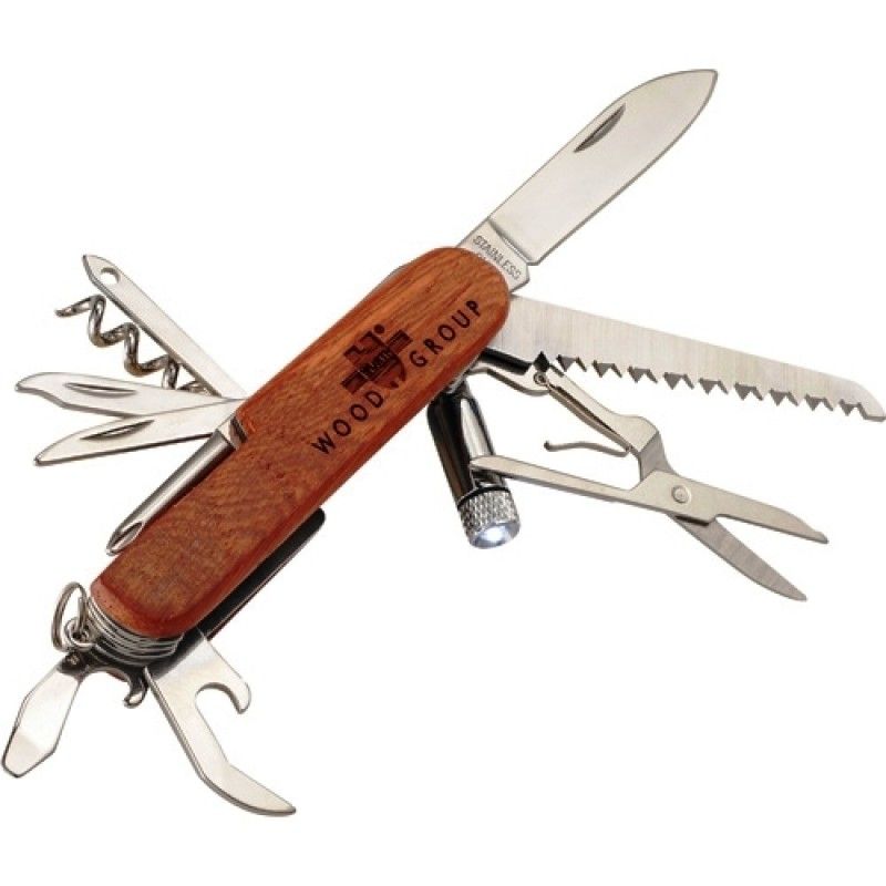 Wooden 13 Function Pocket Knife