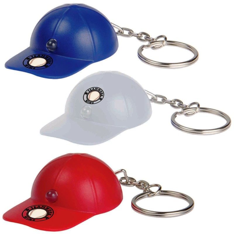 Light Up Baseball Hat Keytag