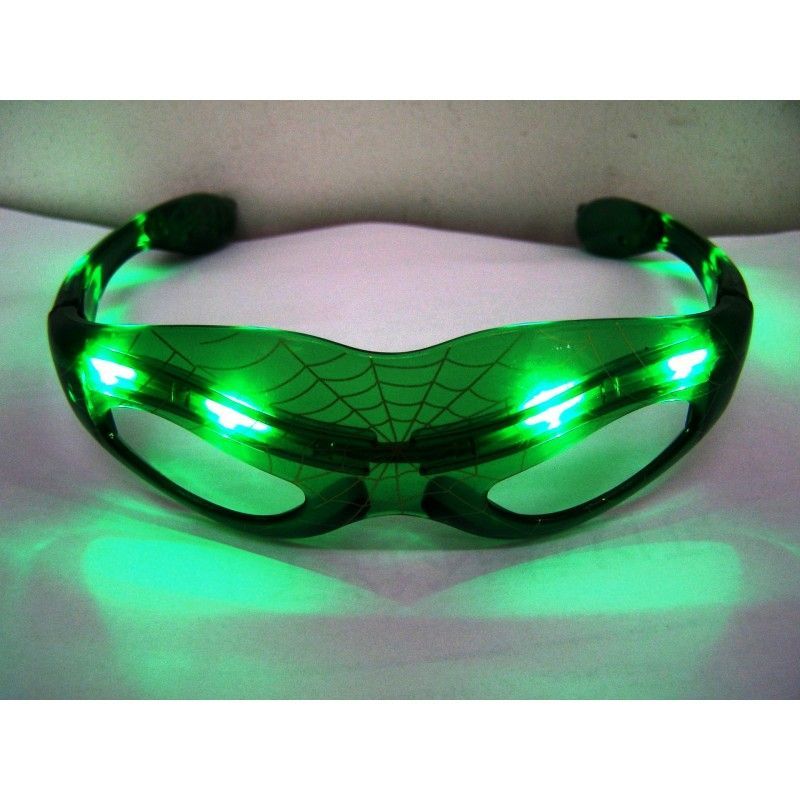 Green Spider Flashing Shutter Eye Glasses