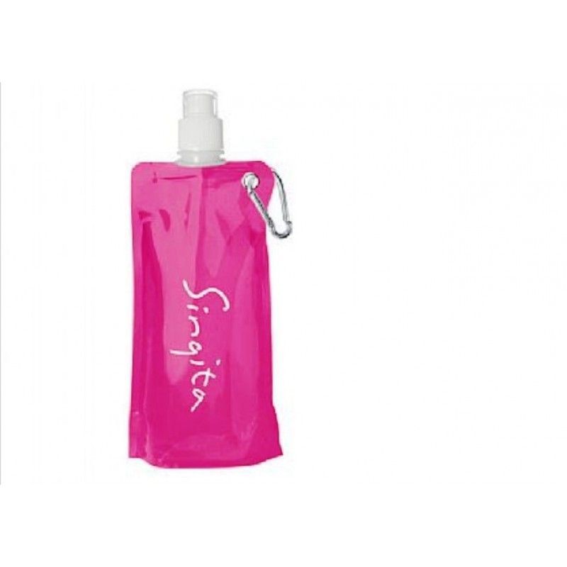 Foldable Water Bottle with Carabiner - 16 oz.