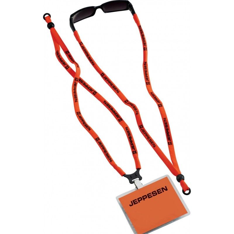 Promotional 3/8" Elastic Dual-use Trade Show Lanyard