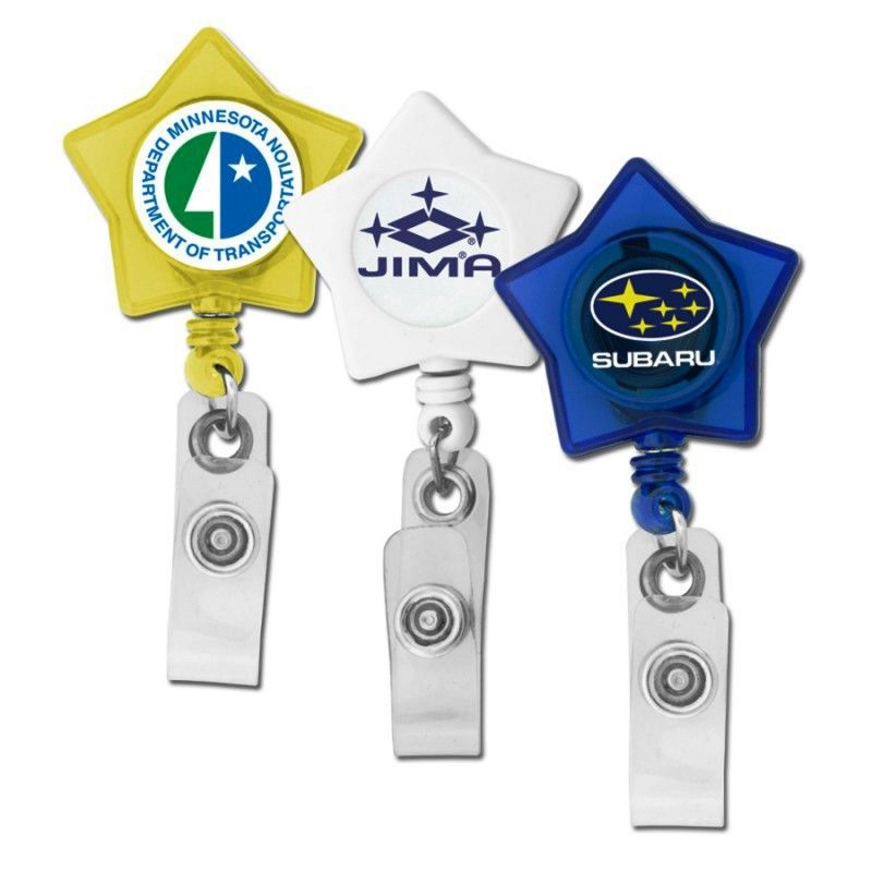 Promotional Star Shaped Retractable Badge Holder