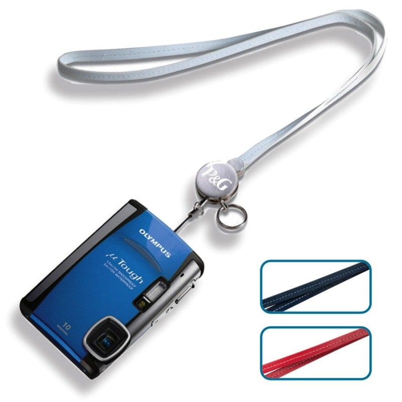 Promotional Genuine Leather Cell Phone & Key Holder Lanyard