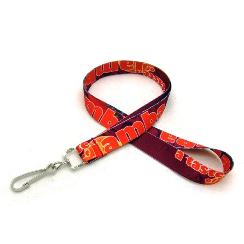 Promotional 3/4" Digitally Sublimated Lanyard W/ J Hook