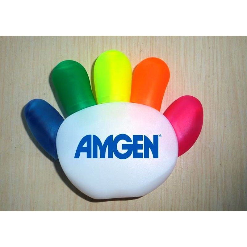 Promotional logo printed hand shape highlighter