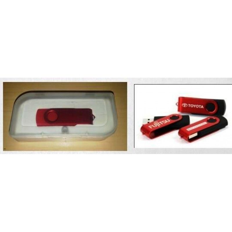 Promotional Swivel USB Flash Drive -Red 2GB