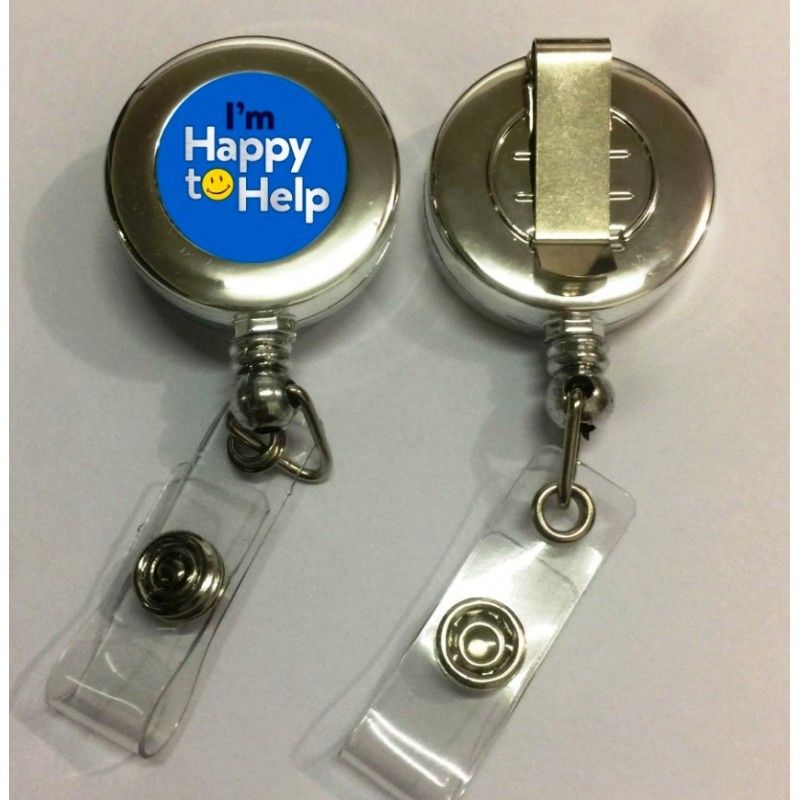 Promotional Sliver Painting Plastic Reel Badge