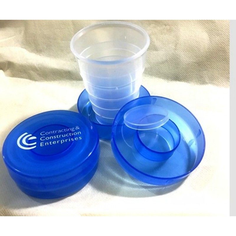 Promotional Plastic Foldable Cup with pill box