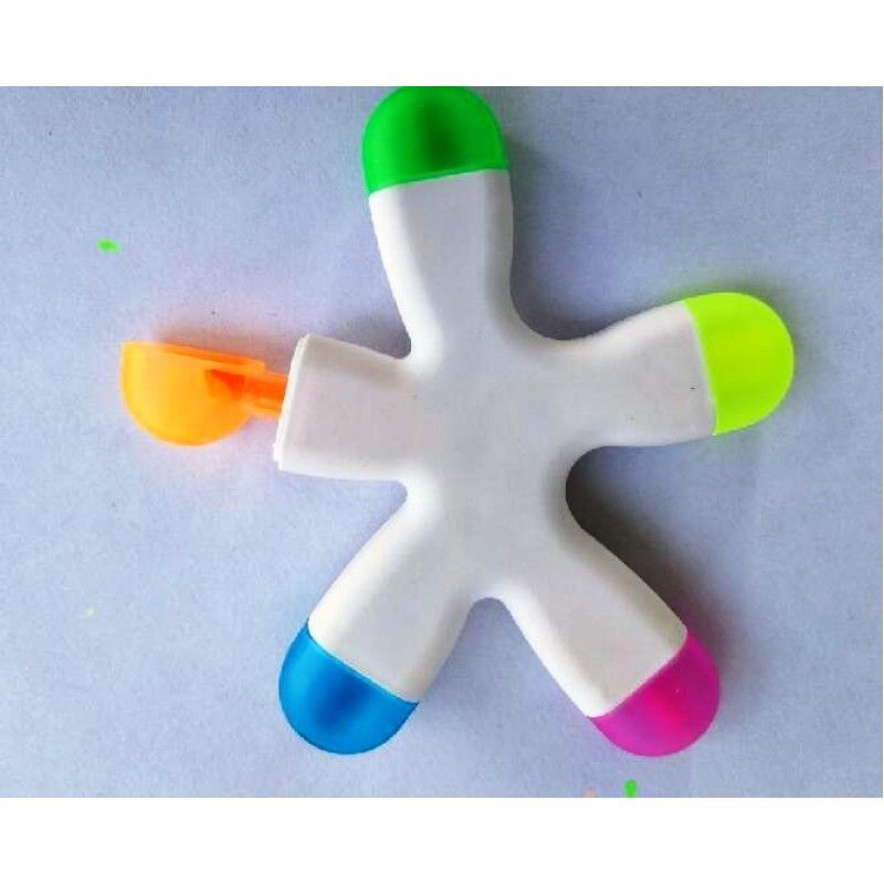 Promotional PP 5 Colors Highlighter ball point Pen