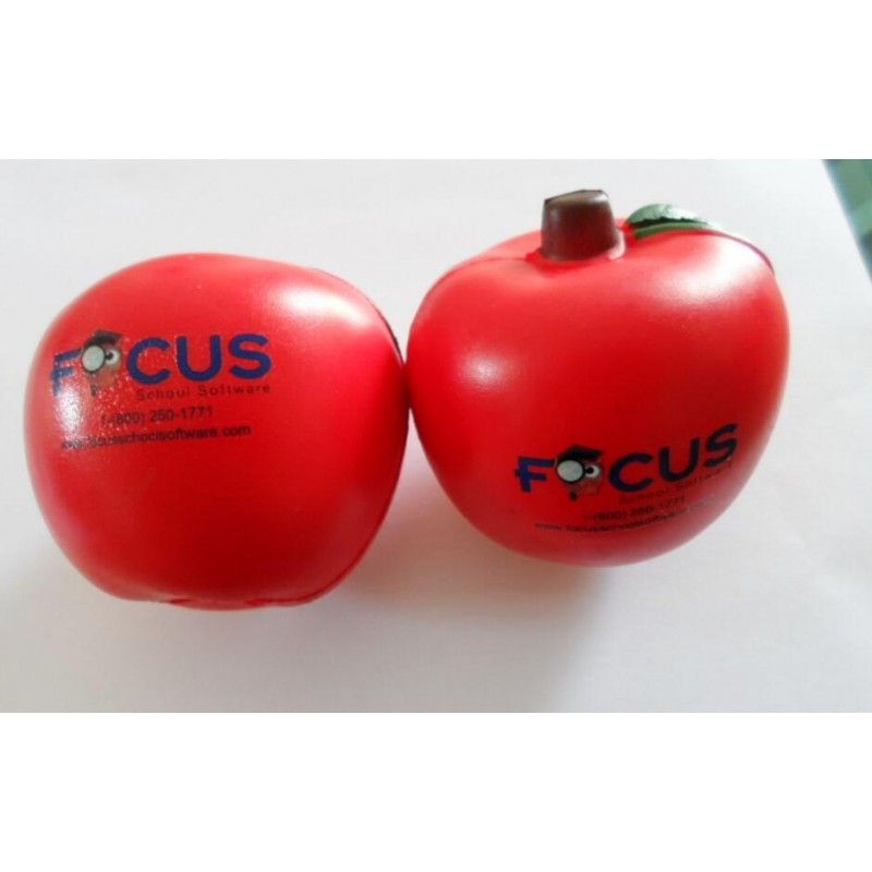 Promotional Red Apple shaped PU Stress Ball