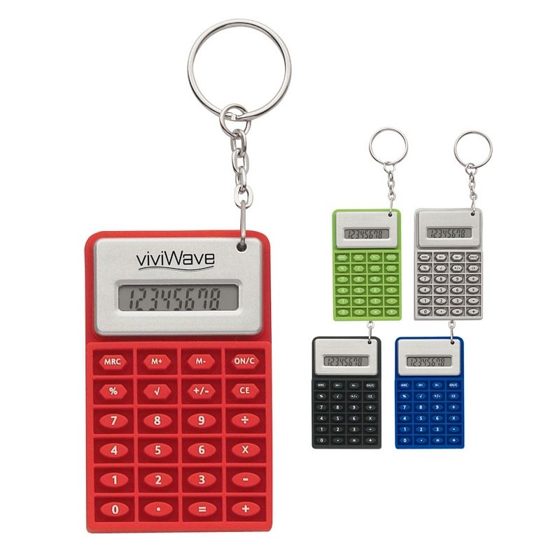 Promotional Super Mini Flexi Calculator Key Chain