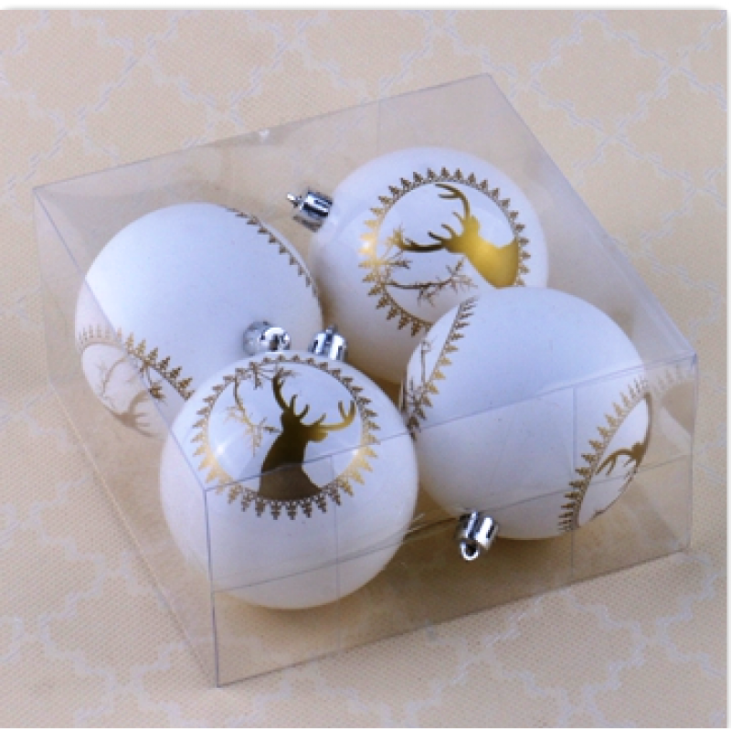 Promotional Hot sale customized 8cm plastic christmas ball