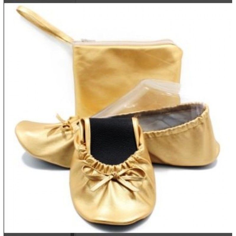 Promotional PU Flat Dancing Shoe with bag