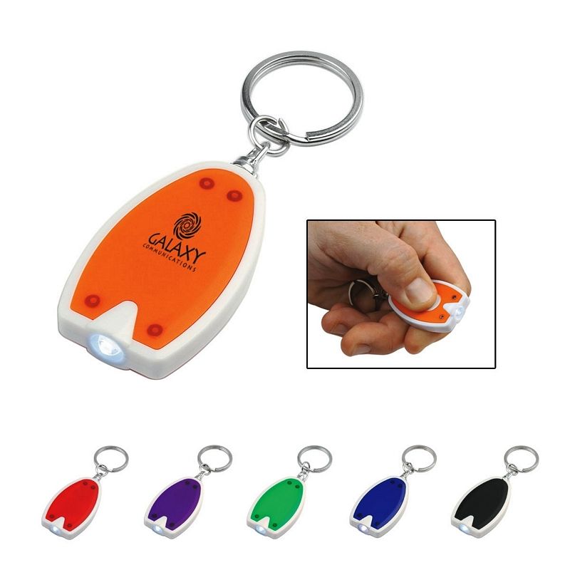 Promotional Push Button LED Key Chain