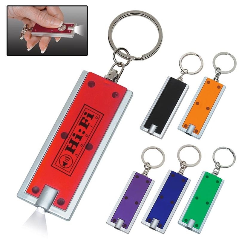 Promotional Rectangular LED Key Chain