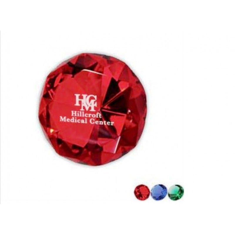 Promotional Crystal Colored Diamond Paperweight