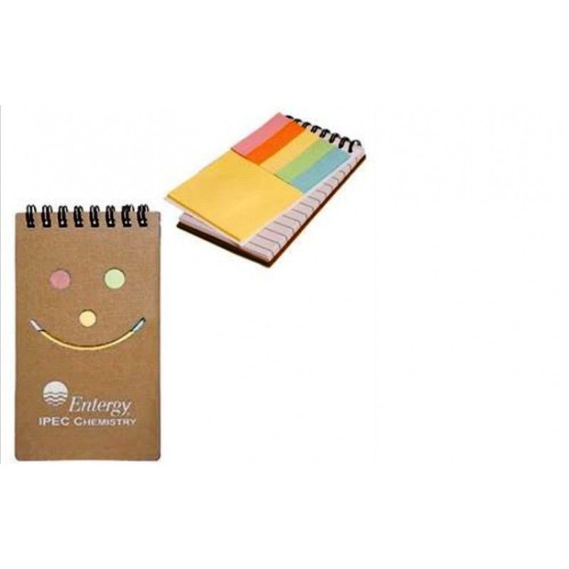 Promotional Eco Smiley Face Sticky Jotter - Closeout, On Sale!